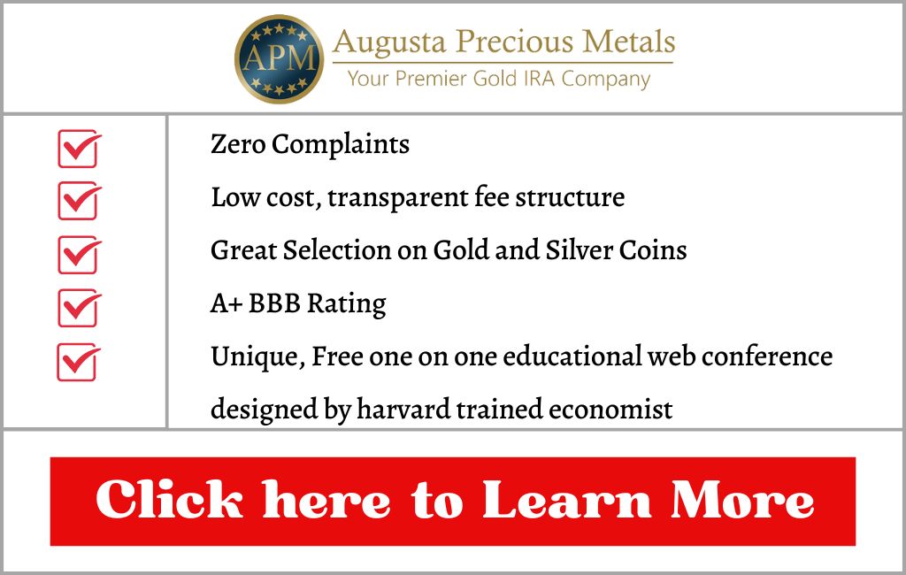 Augusta Precious Metals: Runner up - Great Gold IRA Company Overall (4.8/5) 